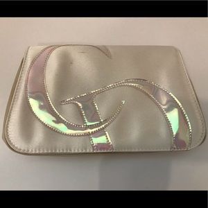Christian Dior Toiletry Bag- satin cream bag